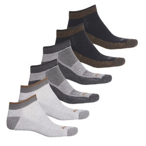 NEW Dickies Men Performance-Outdoor No-Show Socks 6 Pairs Sz 6-12 Black Assorted